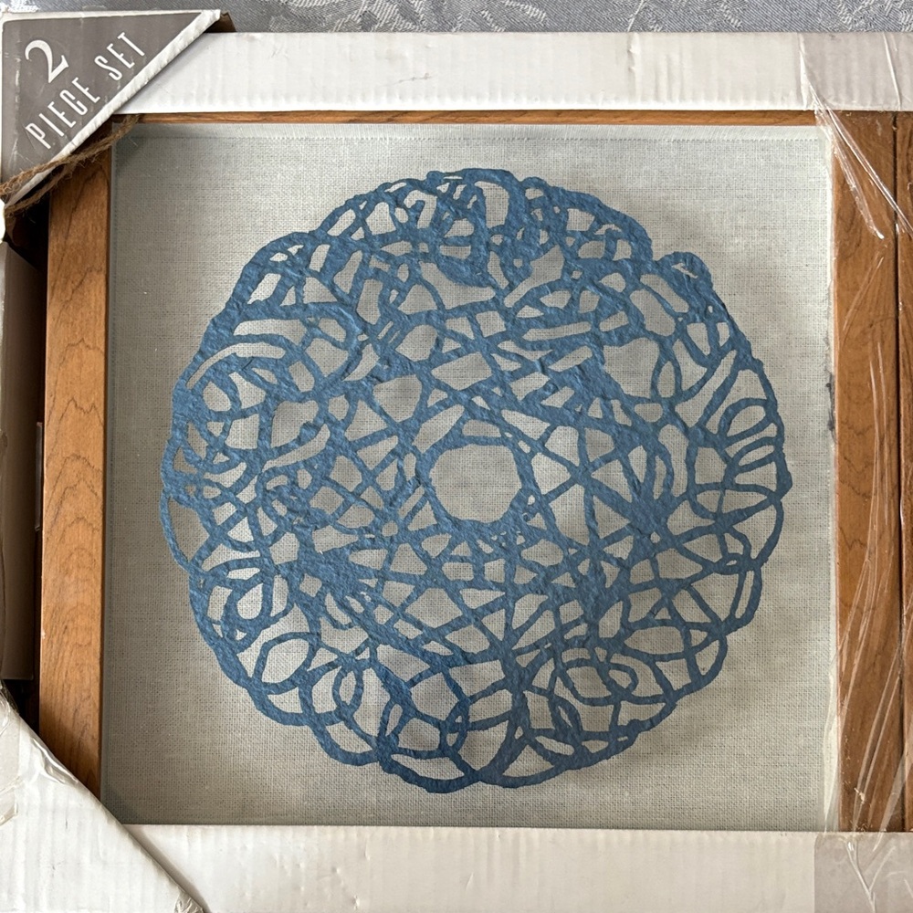 Blue Geometric Wall Art Set - Picture 5 of 6
